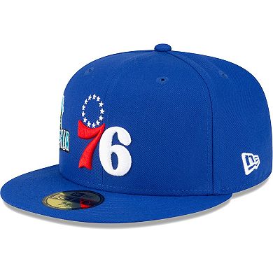 Men's New Era Royal Philadelphia 76ers Stateview 59FIFTY Fitted Hat