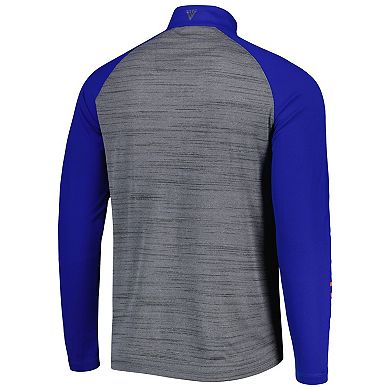 Men's Levelwear Heather Gray New York Mets Vandal Raglan Quarter-Zip Top