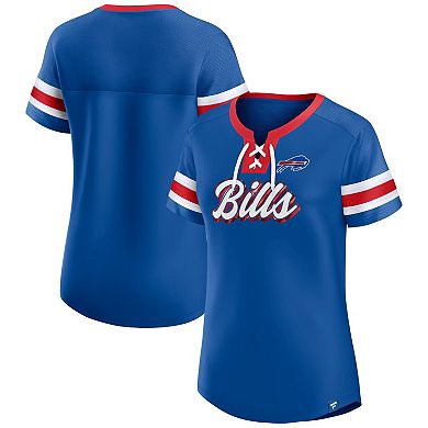 Women's Fanatics Royal Buffalo Bills Original State Lace-Up T-Shirt
