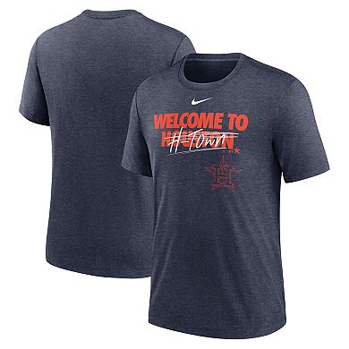 Men's Nike Heather Navy Houston Astros Home Spin Tri-Blend T-Shirt