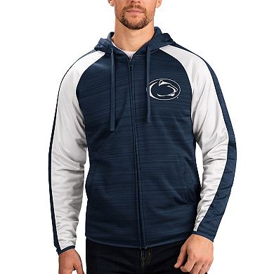 Men's G-III Sports by Carl Banks Navy Penn State Nittany Lions Neutral Zone Raglan Full-Zip Track Jacket Hoodie
