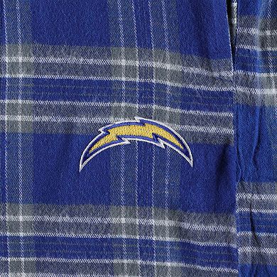 Men's Concepts Sport Powder Blue/Gray Los Angeles Chargers Big & Tall Flannel Sleep Set