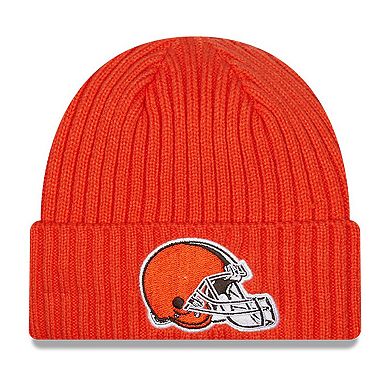 Youth New Era Orange Cleveland Browns Core Classic Cuffed Knit Hat