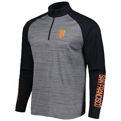 Men's Levelwear Heather Gray San Francisco Giants Vandal Raglan Quarter-Zip Top