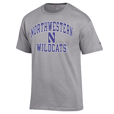 Men's Champion Heather Gray Northwestern Wildcats High Motor T-Shirt