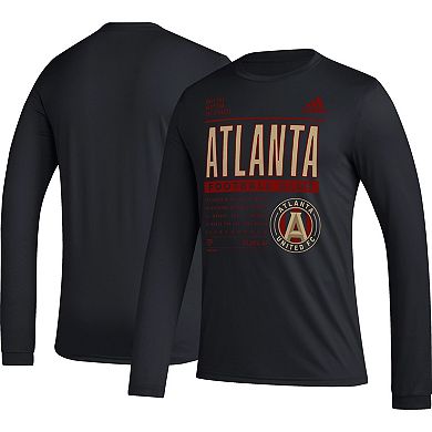 Men's adidas Black Atlanta United FC Club DNA Long Sleeve AEROREADY T-Shirt