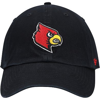 Men's '47 Black Louisville Cardinals Clean Up Adjustable Hat