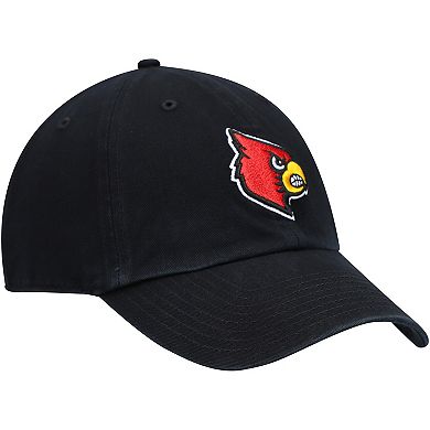 Men's '47 Black Louisville Cardinals Clean Up Adjustable Hat