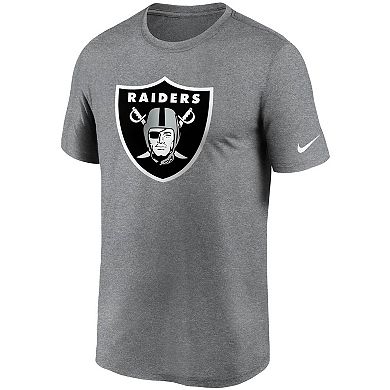 Men's Nike Heathered Charcoal Las Vegas Raiders Logo Essential Legend Performance T-Shirt