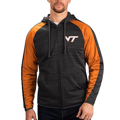 Men's G-III Sports by Carl Banks Black Virginia Tech Hokies Neutral Zone Raglan Full-Zip Track Jacket Hoodie