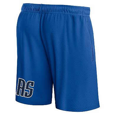 Men's Fanatics Branded Royal Dallas Mavericks Free Throw Mesh Shorts