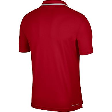 Men's Nike Scarlet Ohio State Buckeyes Wordmark Performance Polo