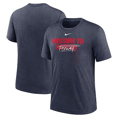 Men's Nike Heather Navy Boston Red Sox Home Spin Tri-Blend T-Shirt