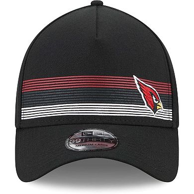 Men's New Era Black Arizona Cardinals Flawless Stripe 39THIRTY Flex Hat