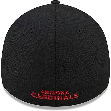 Men's New Era Black Arizona Cardinals Flawless Stripe 39THIRTY Flex Hat