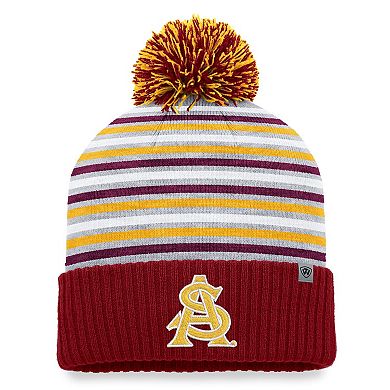 Men's Top of the World  Maroon Arizona State Sun Devils Dash Cuffed Knit Hat with Pom