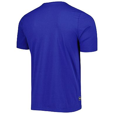 Men's New Era Royal Los Angeles Rams Combine Authentic Ball Logo T-Shirt