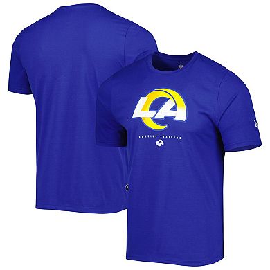 Men's New Era Royal Los Angeles Rams Combine Authentic Ball Logo T-Shirt