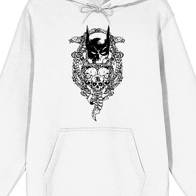 Men's Batman Bat Mask And Skulls Hoodie