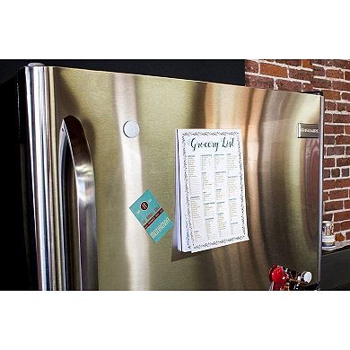 Magnetic Grocery List Pad for Fridge (100 Sheets, 9.25 x 6.25 In, 2 Pack)