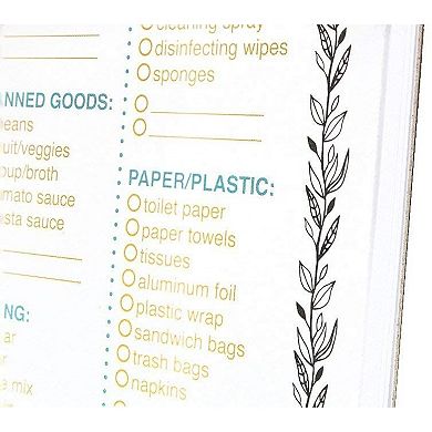 Magnetic Grocery List Pad for Fridge (100 Sheets, 9.25 x 6.25 In, 2 Pack)