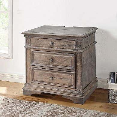Steve Silver Co. Highland Park Charging Station 3-Drawer Nightstand Table