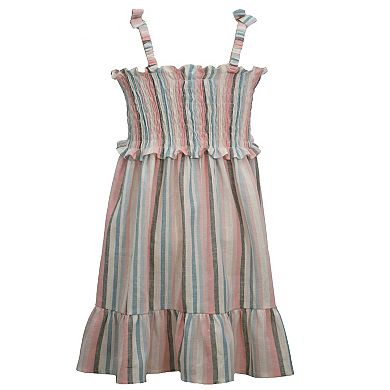 Baby & Toddler Girl Bonnie Jean Striped Smocked Midi Dress