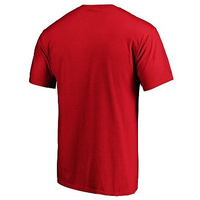 Men's Majestic Red Wisconsin Badgers Primary Logo T-Shirt