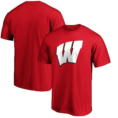Men's Majestic Red Wisconsin Badgers Primary Logo T-Shirt