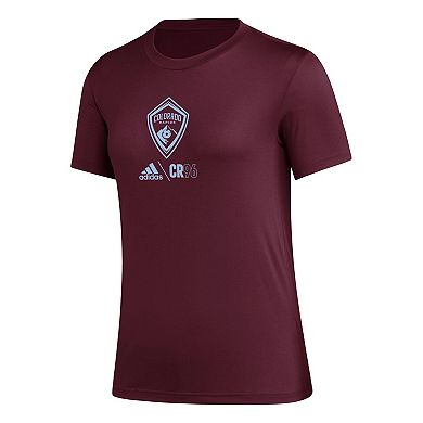 Women's adidas Burgundy Colorado Rapids AEROREADY Club Icon T-Shirt