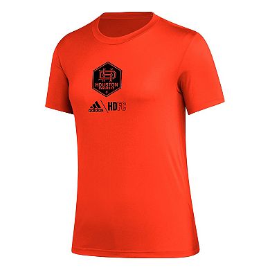 Women's adidas Orange Houston Dynamo FC AEROREADY Club Icon T-Shirt
