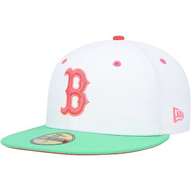 Men's New Era White/Green Boston Red Sox 1999 MLB All-Star Game Watermelon Lolli 59FIFTY Fitted Hat