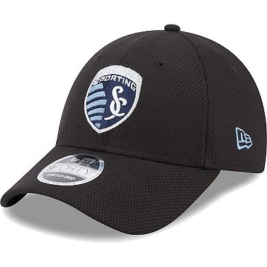 Men's New Era Black Sporting Kansas City Basic 9FORTY Mesh Snapback Hat
