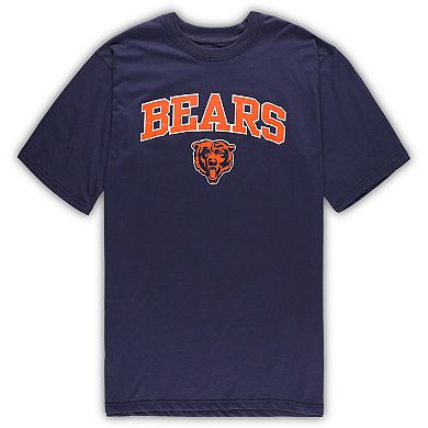Men's Concepts Sport Navy/Heather Gray Chicago Bears Big & Tall T-Shirt & Pants Sleep Set