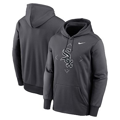 Men's Nike Anthracite Chicago White Sox Bracket Icon Performance Pullover Hoodie