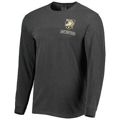 Men's Black Army Black Knights Circle Campus Scene Long Sleeve T-Shirt