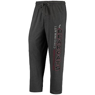 Men's Concepts Sport Heathered Charcoal/Red Cincinnati Bearcats Meter T-Shirt & Pants Sleep Set