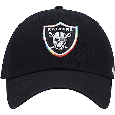 Men's '47 Black Las Vegas Raiders Team Pride Clean Up Adjustable Hat
