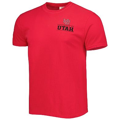 Men's Red Utah Utes Logo Campus Icon T-Shirt
