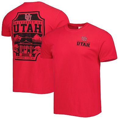 Men's Red Utah Utes Logo Campus Icon T-Shirt