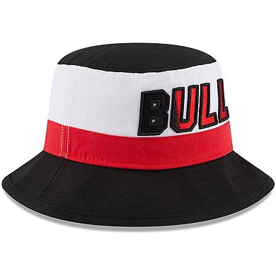 Men's New Era  White/Black Chicago Bulls Back Half Bucket Hat