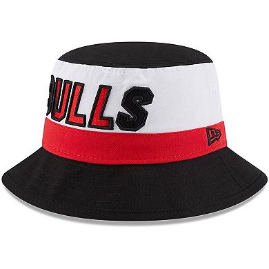 Men's New Era  White/Black Chicago Bulls Back Half Bucket Hat