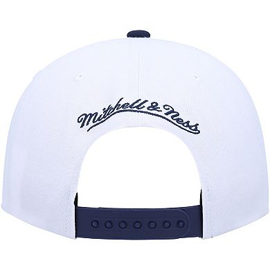 Men's Mitchell & Ness White/Navy St. Louis Blues Vintage Sharktooth Snapback Hat