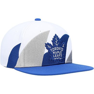 Men's Mitchell & Ness White/Blue Toronto Maple Leafs Vintage Sharktooth Snapback Hat