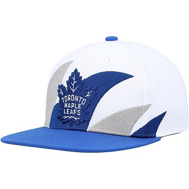 Men's Mitchell & Ness White/Blue Toronto Maple Leafs Vintage Sharktooth Snapback Hat