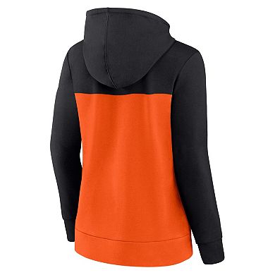 Women's Fanatics Branded Black/Orange San Francisco Giants Take The Field Colorblocked Hoodie Full-Zip Jacket