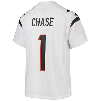 Youth Nike Ja'Marr Chase White Cincinnati Bengals Player Game Jersey