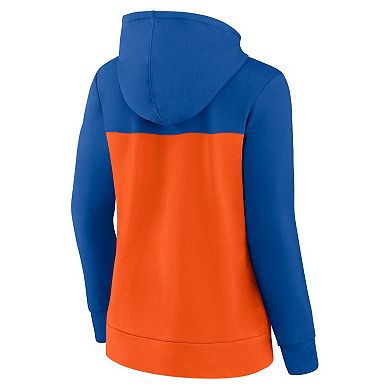 Women's Fanatics Branded Royal/Orange New York Mets Take The Field Colorblocked Hoodie Full-Zip Jacket