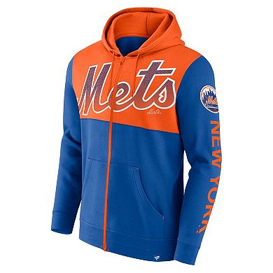 Men's Fanatics Branded Royal New York Mets Walk Off Fleece Full-Zip Hoodie