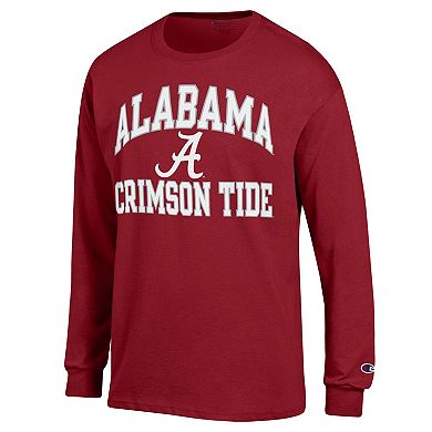 Men's Champion Crimson Alabama Crimson Tide High Motor Long Sleeve T-Shirt